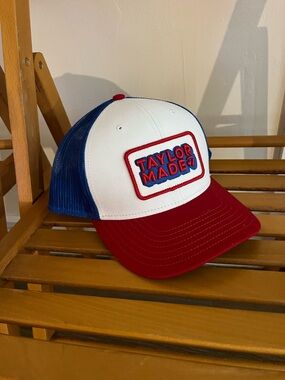 TaylorMade Blue & Red Mesh Trucker Hat